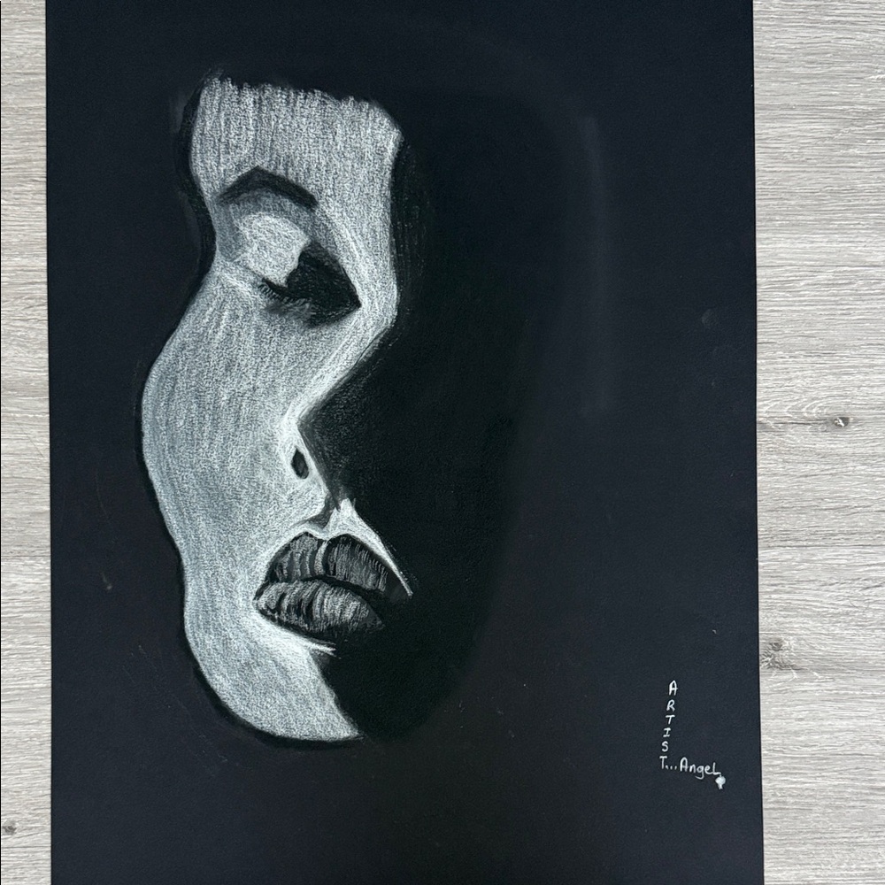Monochrome Face Art by